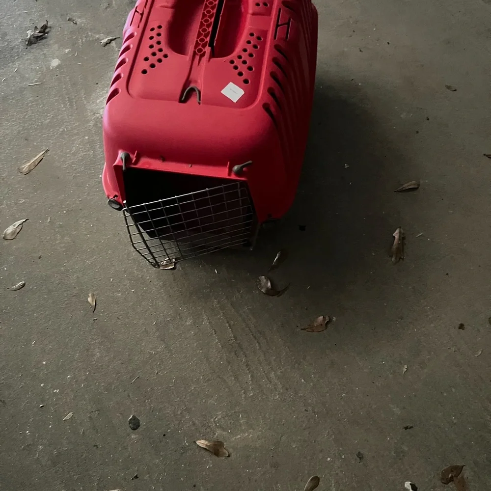 Small Red Dog carrier, only used once, for dogs up to 24 pounds